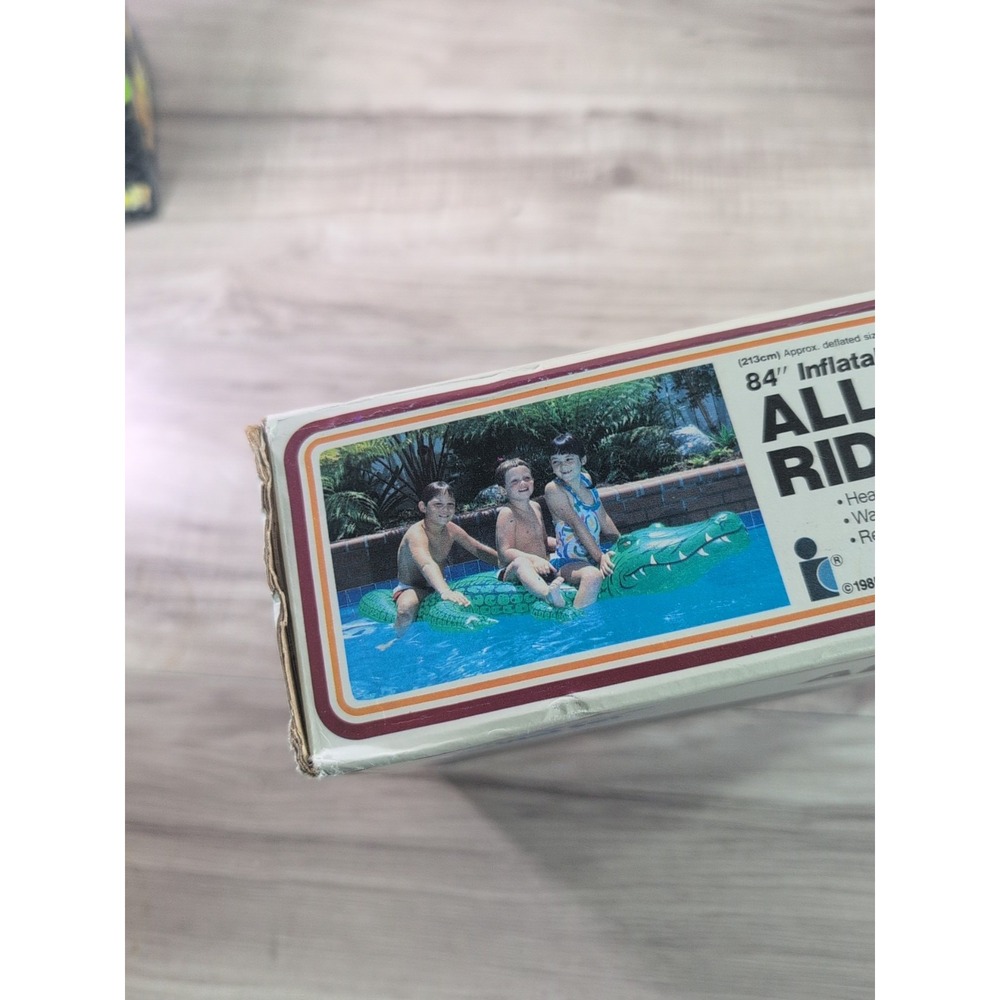 Intex Vintage 1985 Wet Set 84" Alligator Ride-On Pool Inflatable Open Box - Picture 4 of 12